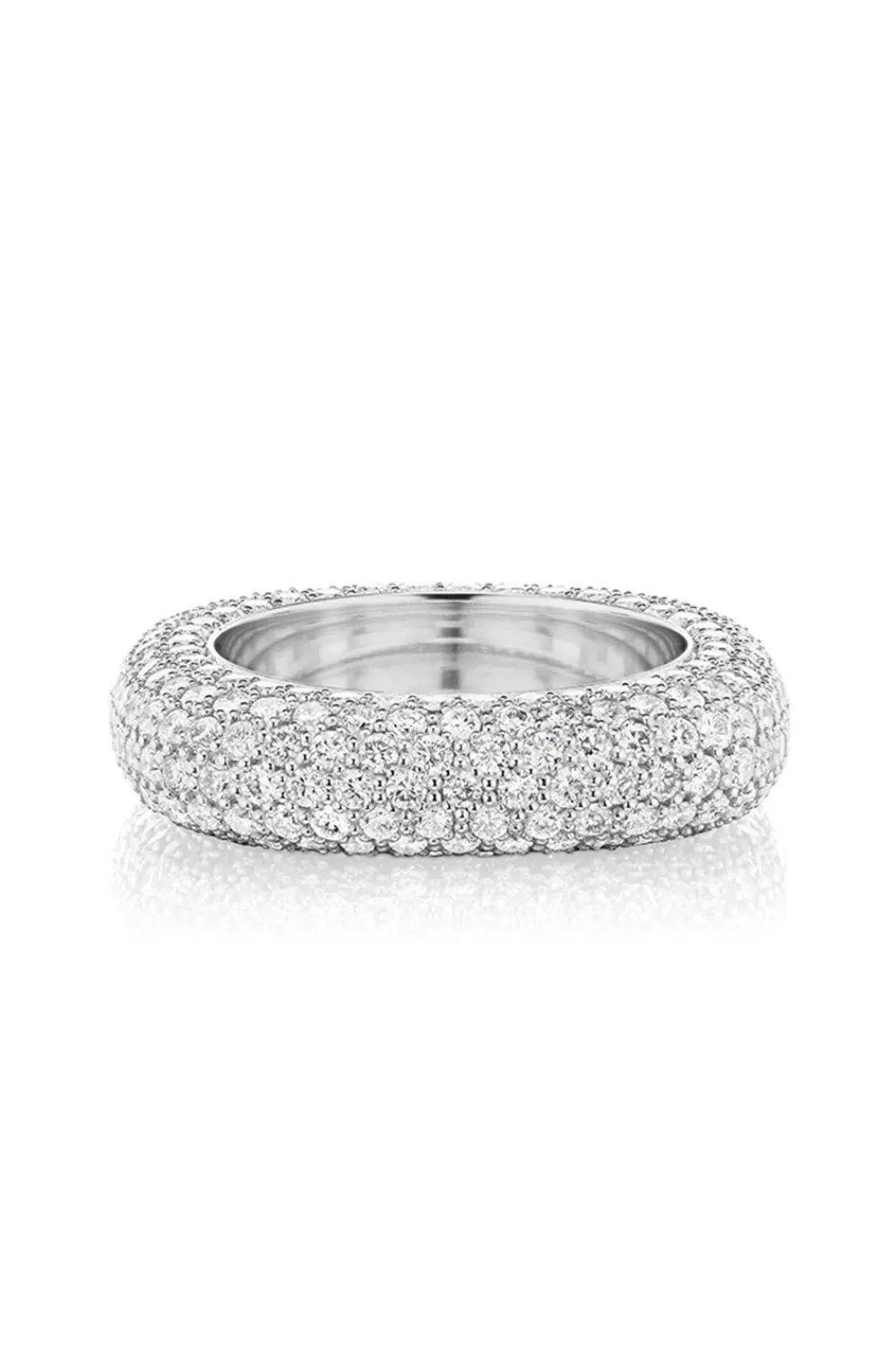 Woman KBH Fine Jewelry | Square Bling Ring In White Gold