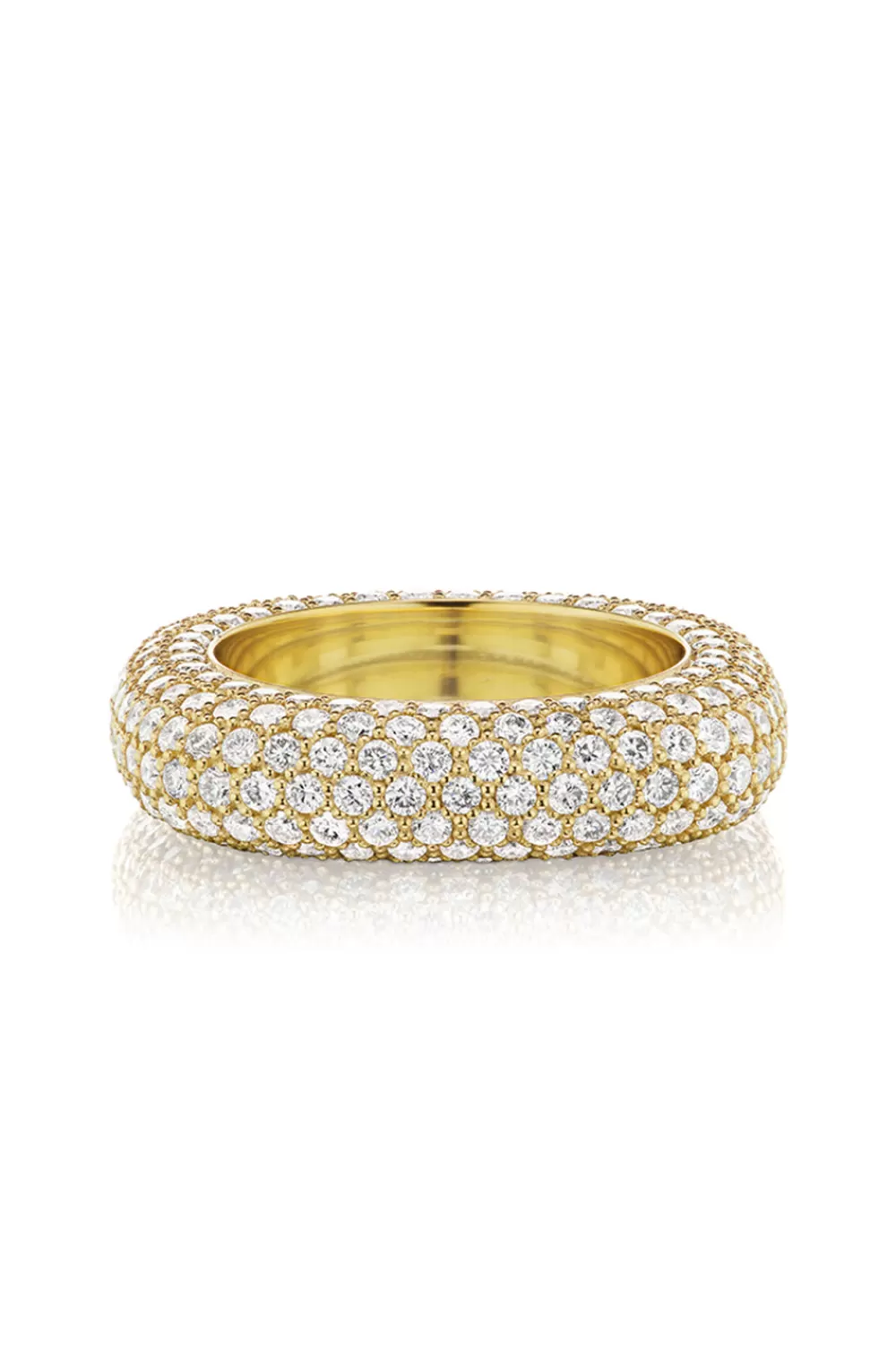 Woman KBH Fine Jewelry | Square Bling Ring In Yellow Gold