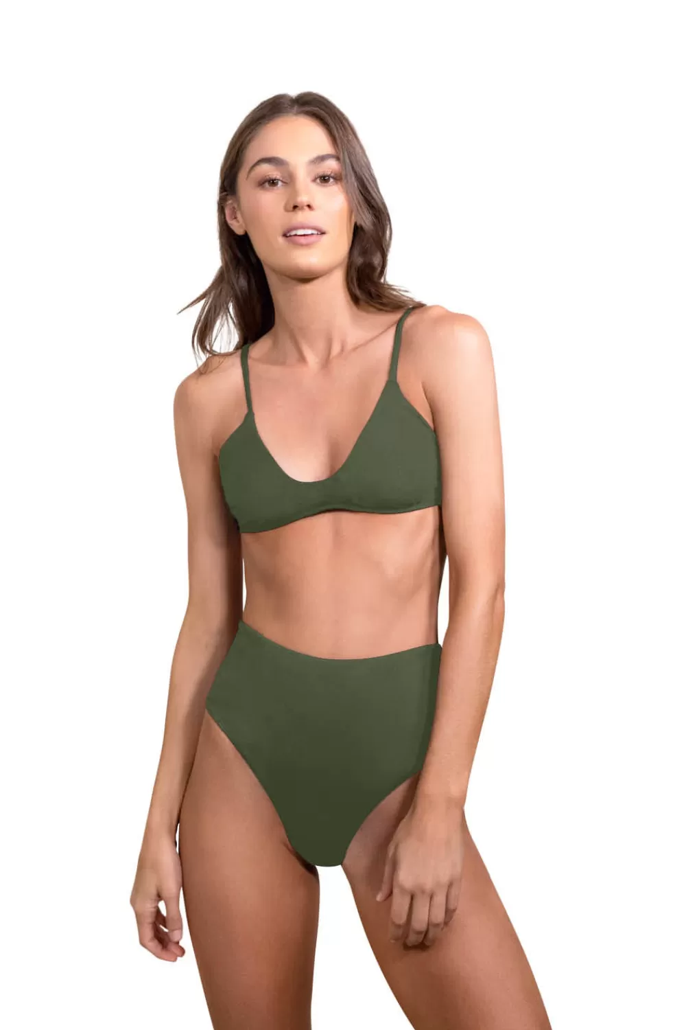 Woman Tabacaru Beachwear | Stella Swimsuit In Sage