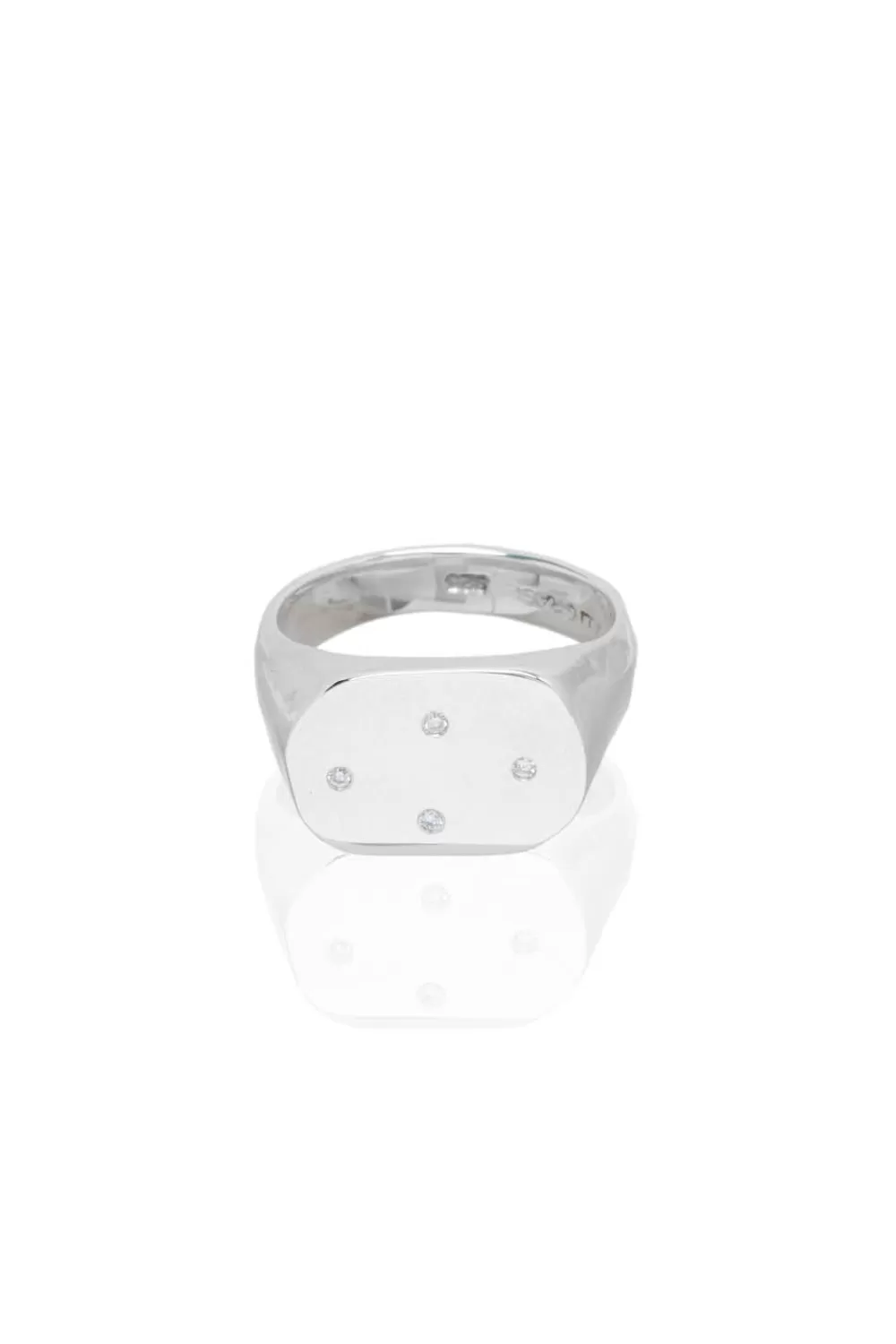 Woman Ali Grace Fine Jewelry | Sterling & Diamond Signet Ring