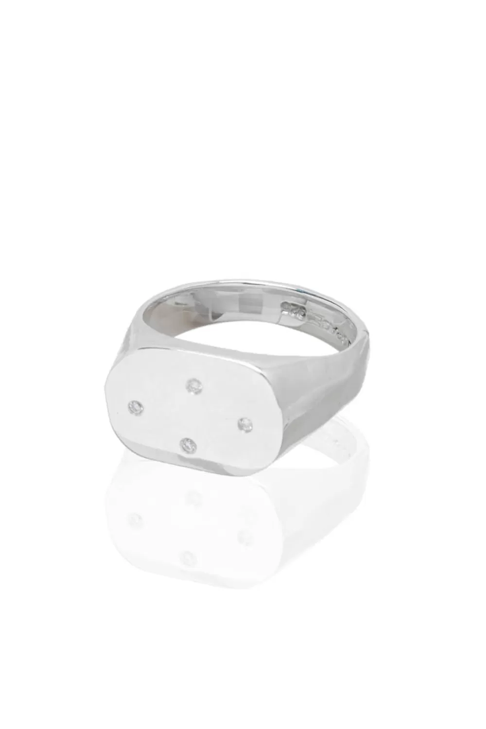 Woman Ali Grace Fine Jewelry | Sterling & Diamond Signet Ring