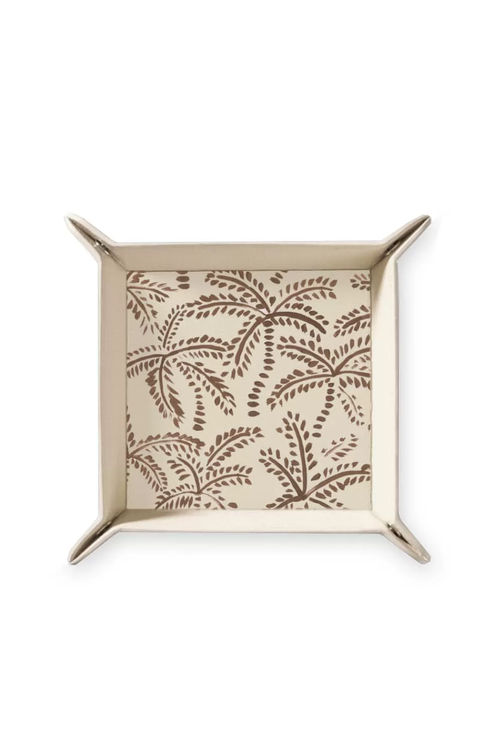 Woman Alepel Furniture | Taupe Abstract Palms Beige Tray