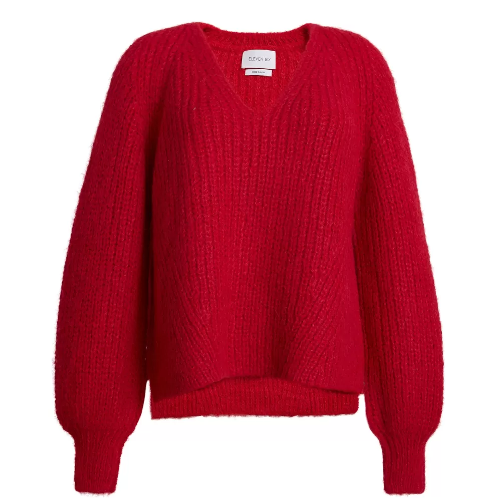 Woman Eleven Six Knitwear | Tess Sweater | Rouge