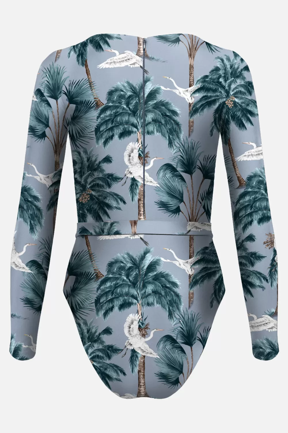 Woman Factor Bermuda Beachwear | The Bateau Silhouette Swimsuit In Horizon Blue Heron