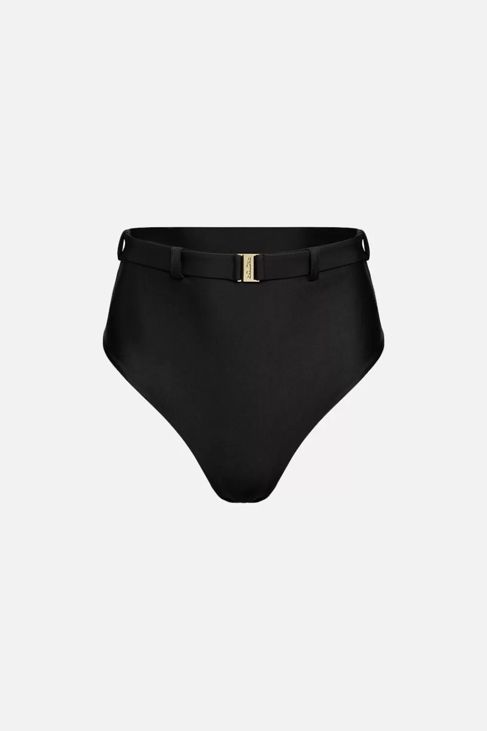 Woman Factor Bermuda Beachwear | The High Waist Silhouette Bikini Bottom In Onyx