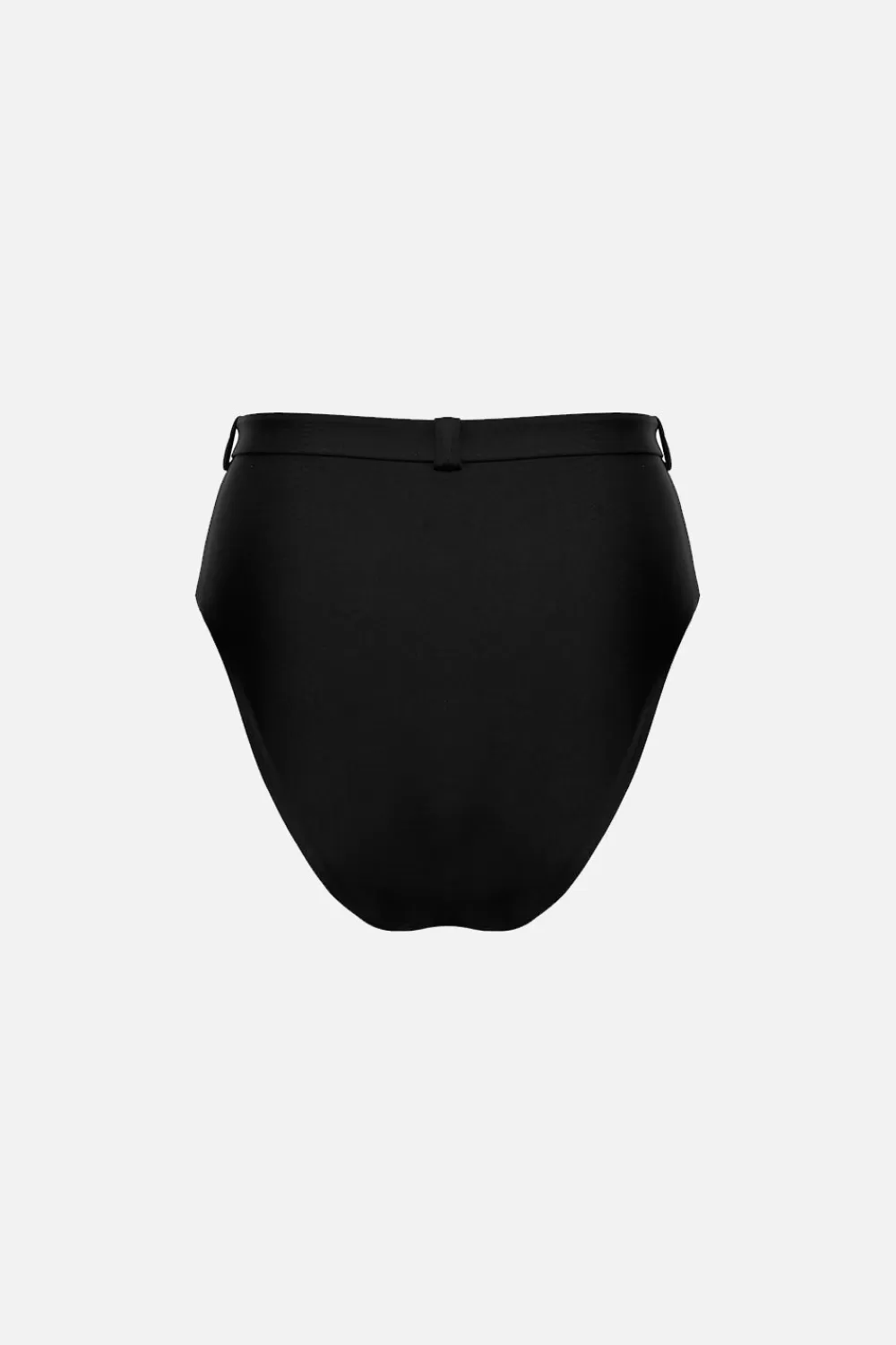 Woman Factor Bermuda Beachwear | The High Waist Silhouette Bikini Bottom In Onyx