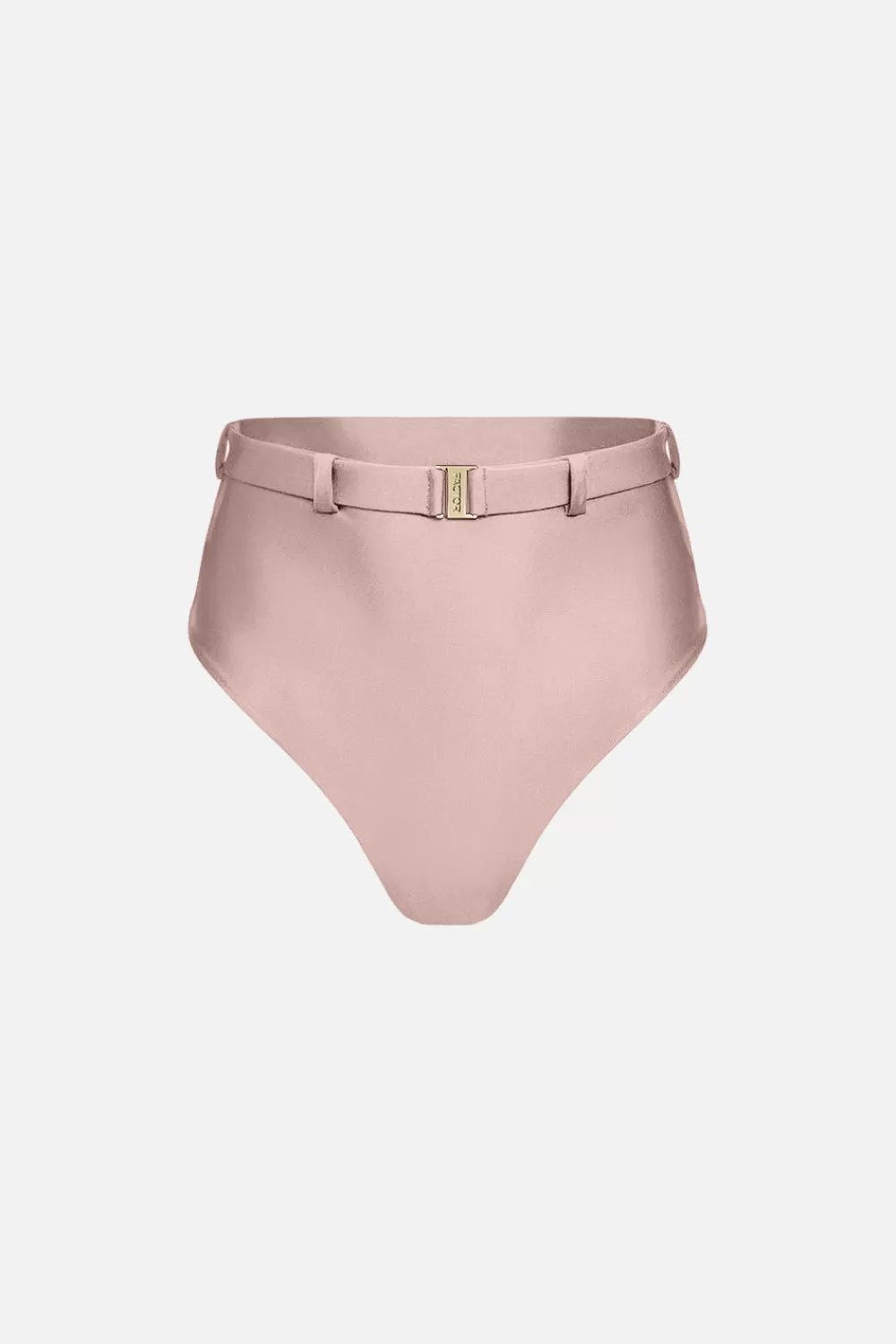 Woman Factor Bermuda Beachwear | The High Waist Silhouette Bikini Bottom In Pink Sand