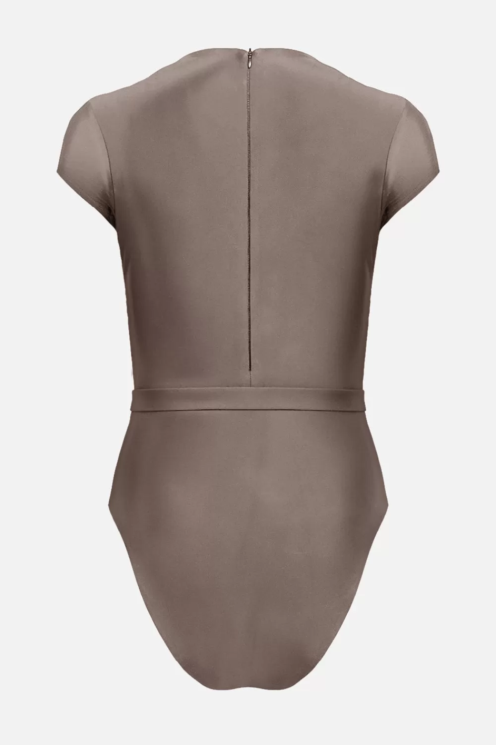 Woman Factor Bermuda Beachwear | The Plunge Silhouette Swimsuit In Coconut