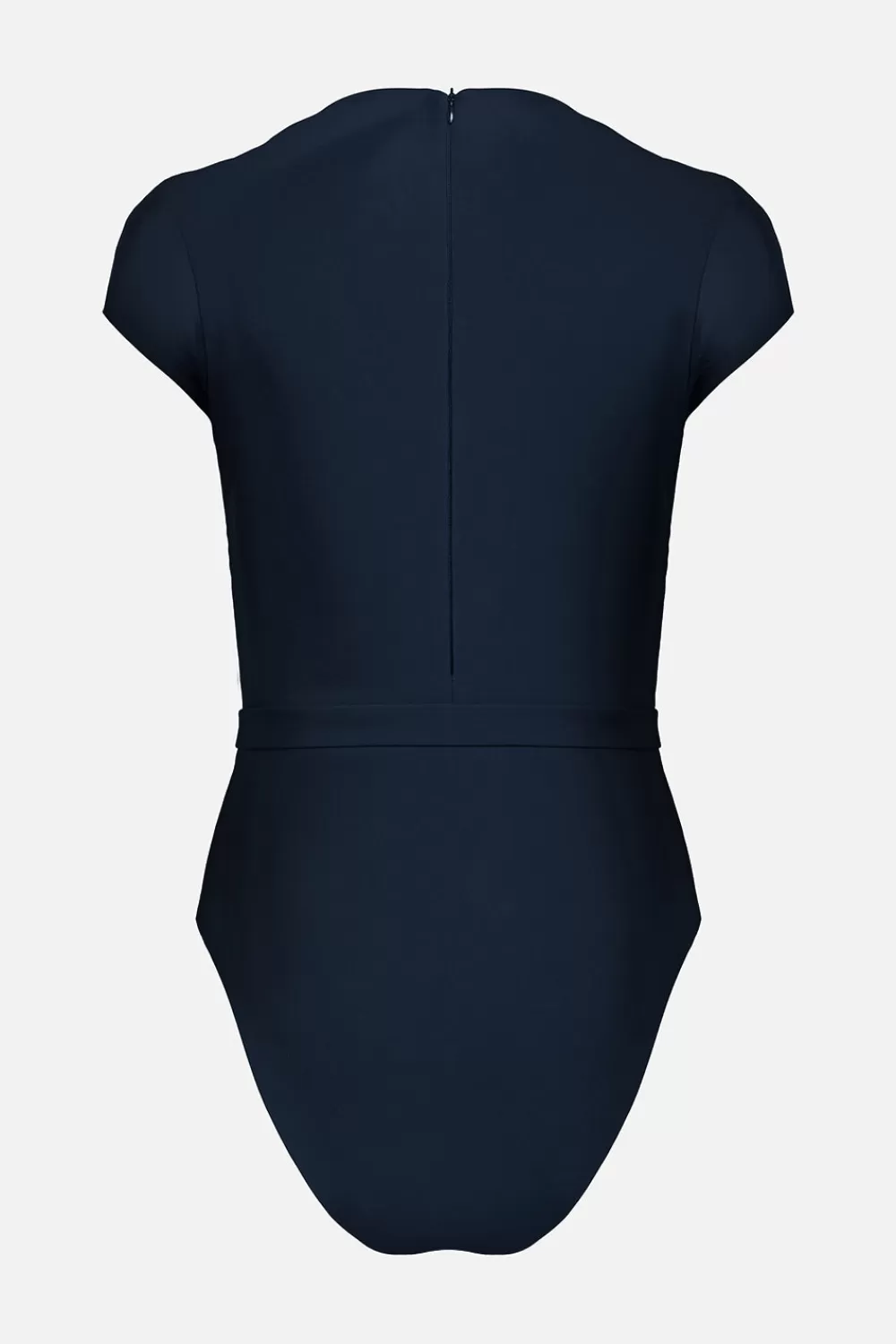 Woman Factor Bermuda Beachwear | The Plunge Silhouette Swimsuit In Ocean