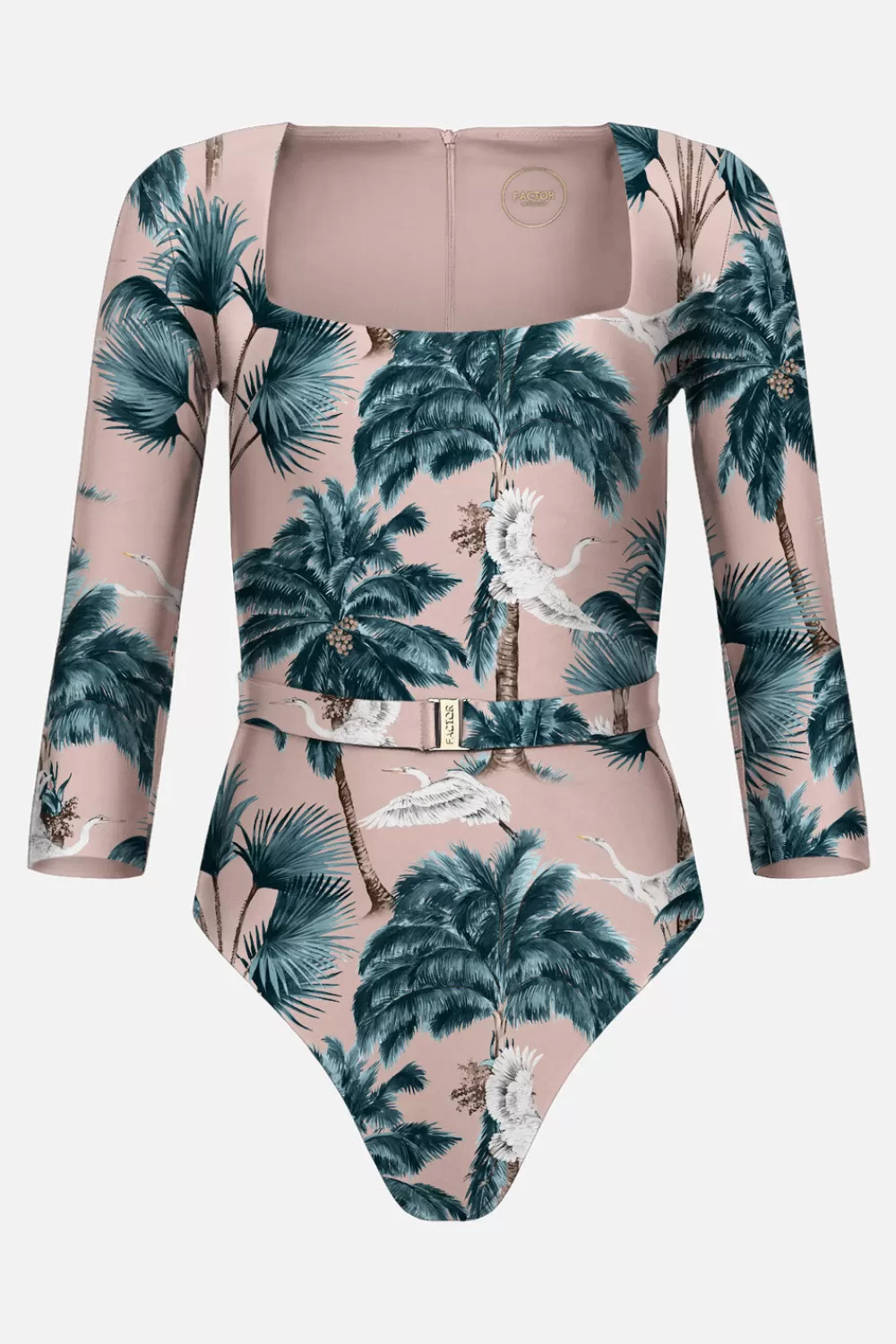 Woman Factor Bermuda Beachwear | The Square Silhouette Swimsuit In Pink Sand Heron