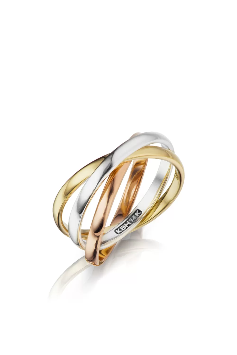 Woman KBH Fine Jewelry | Tri-Color Trinity Ring