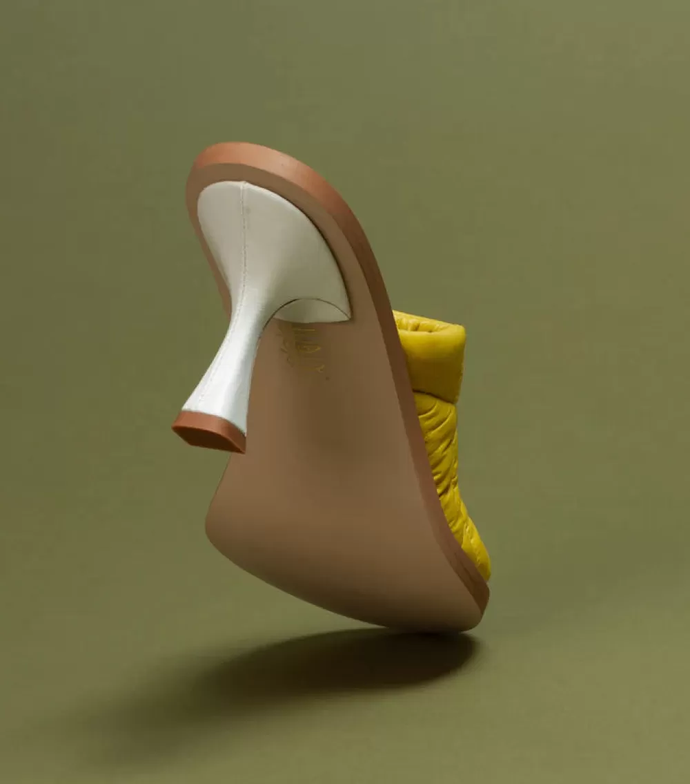 Woman O2monde Shoes | Varunah Mules In Yellow Nylon