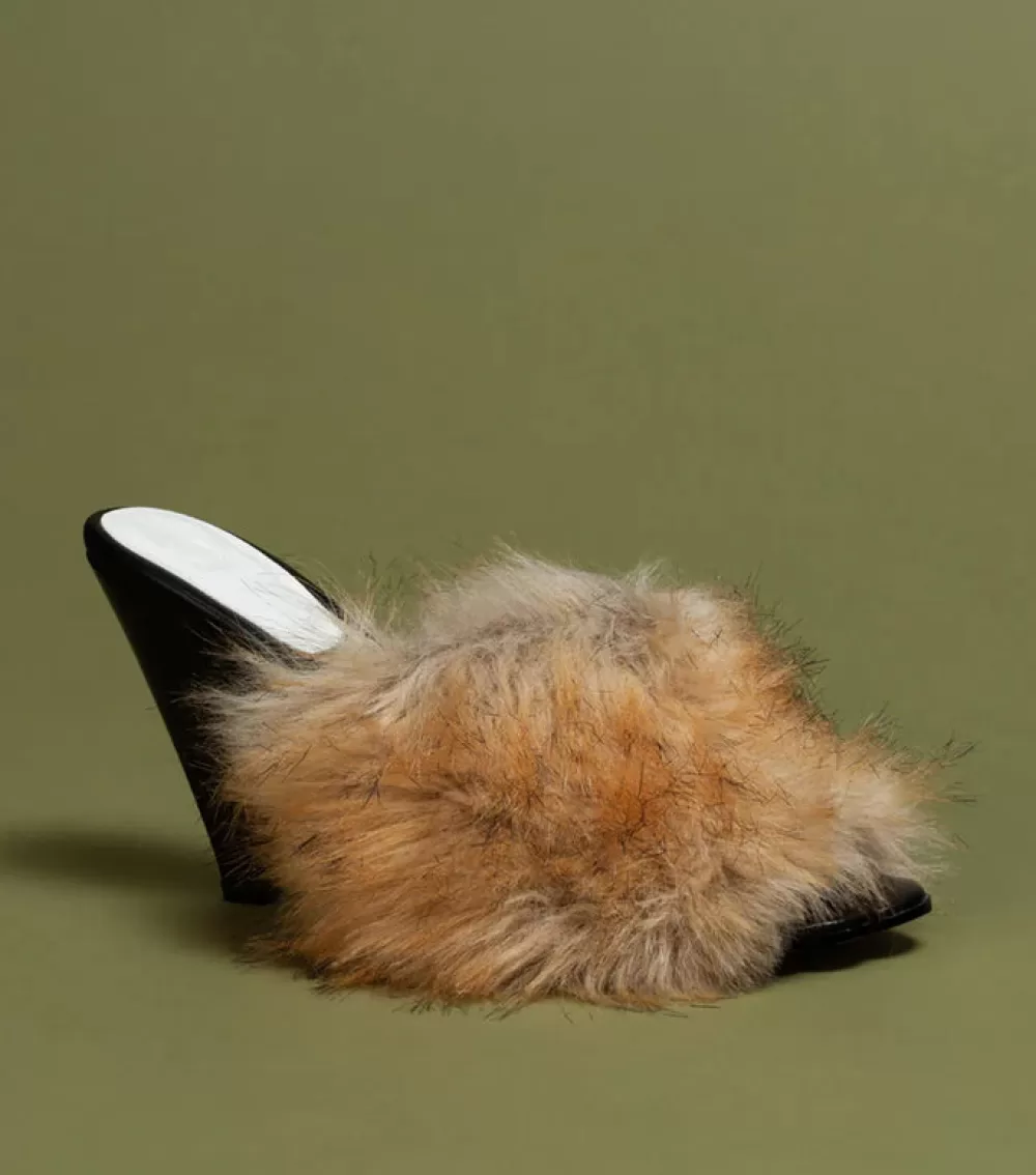 Woman O2monde Shoes | Veles Sandals In Beige Fur