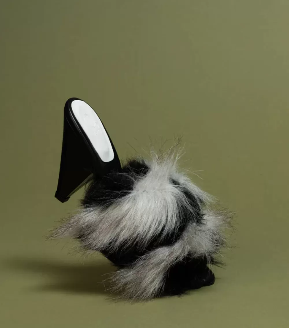 Woman O2monde Shoes | Veles Sandals In B/W Fur