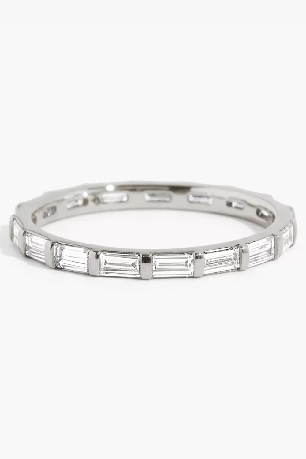 Woman Vrai Fine Jewelry | Baguette Infinity Band In White Gold