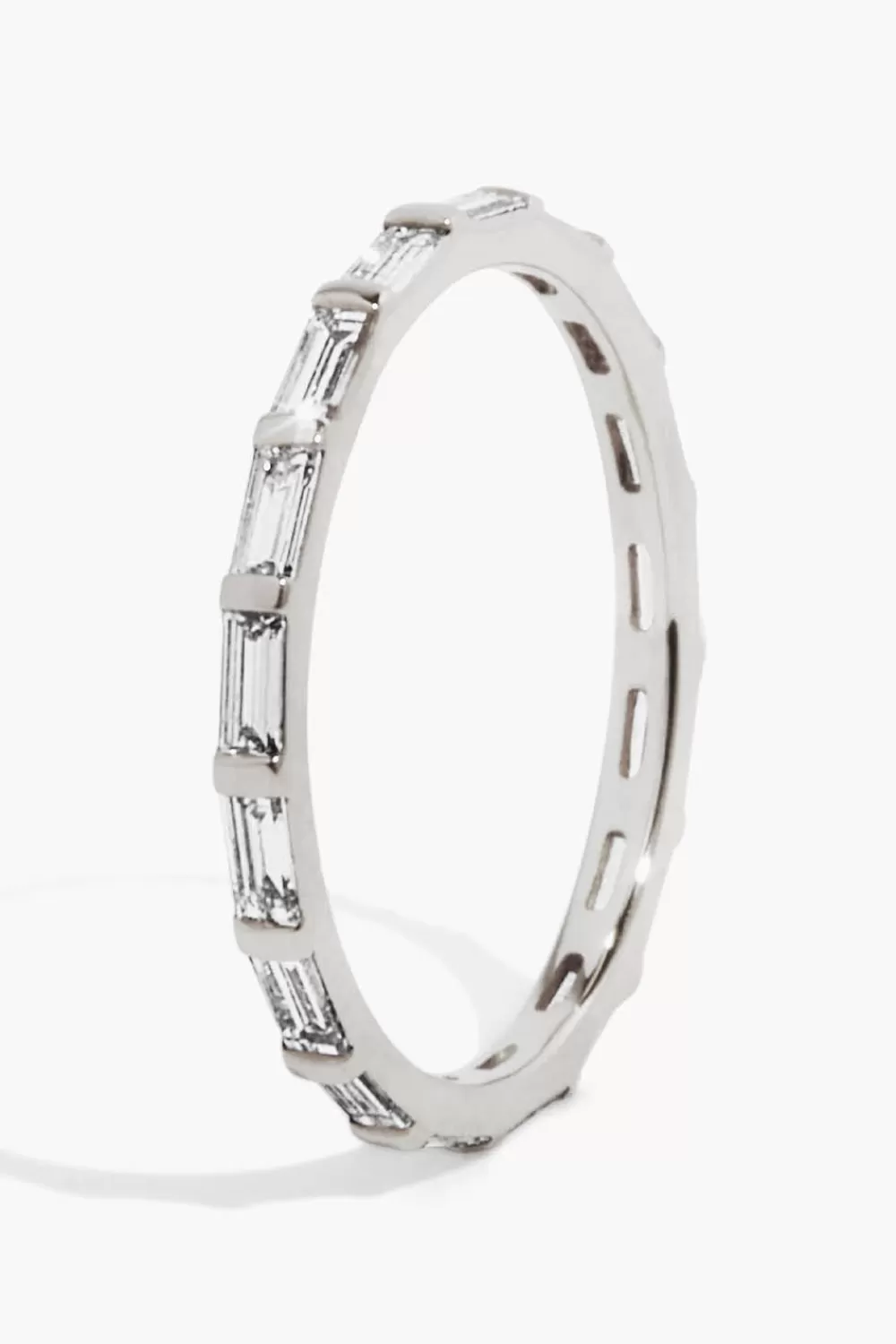 Woman Vrai Fine Jewelry | Baguette Infinity Band In White Gold