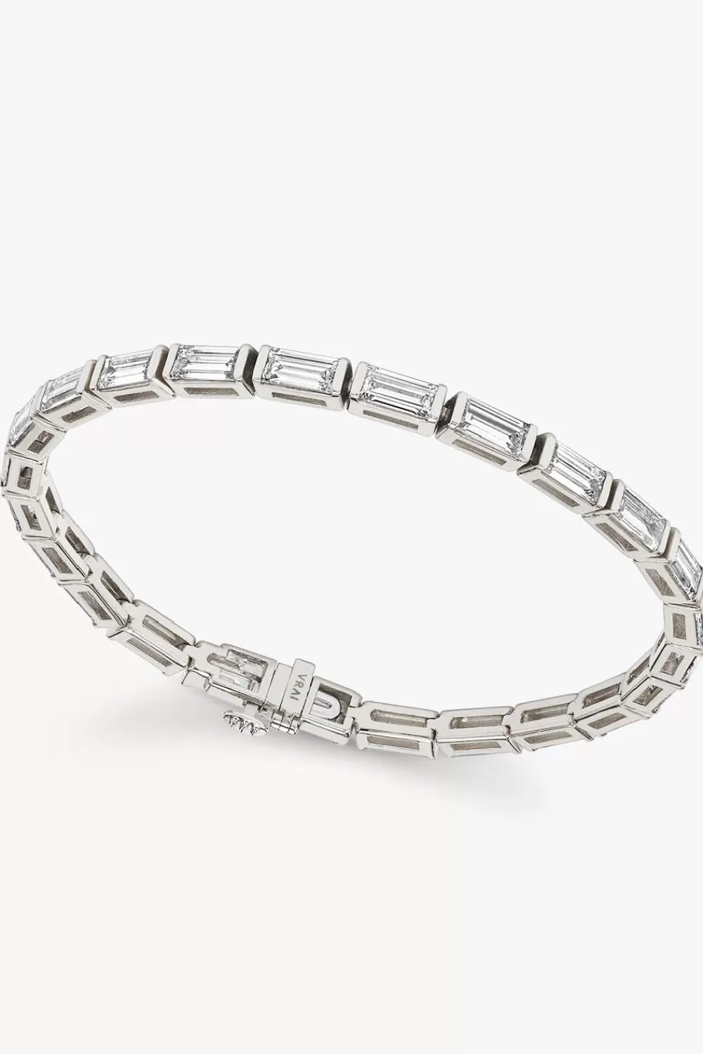 Woman Vrai Fine Jewelry | Baguette Tennis Bracelet In White Gold