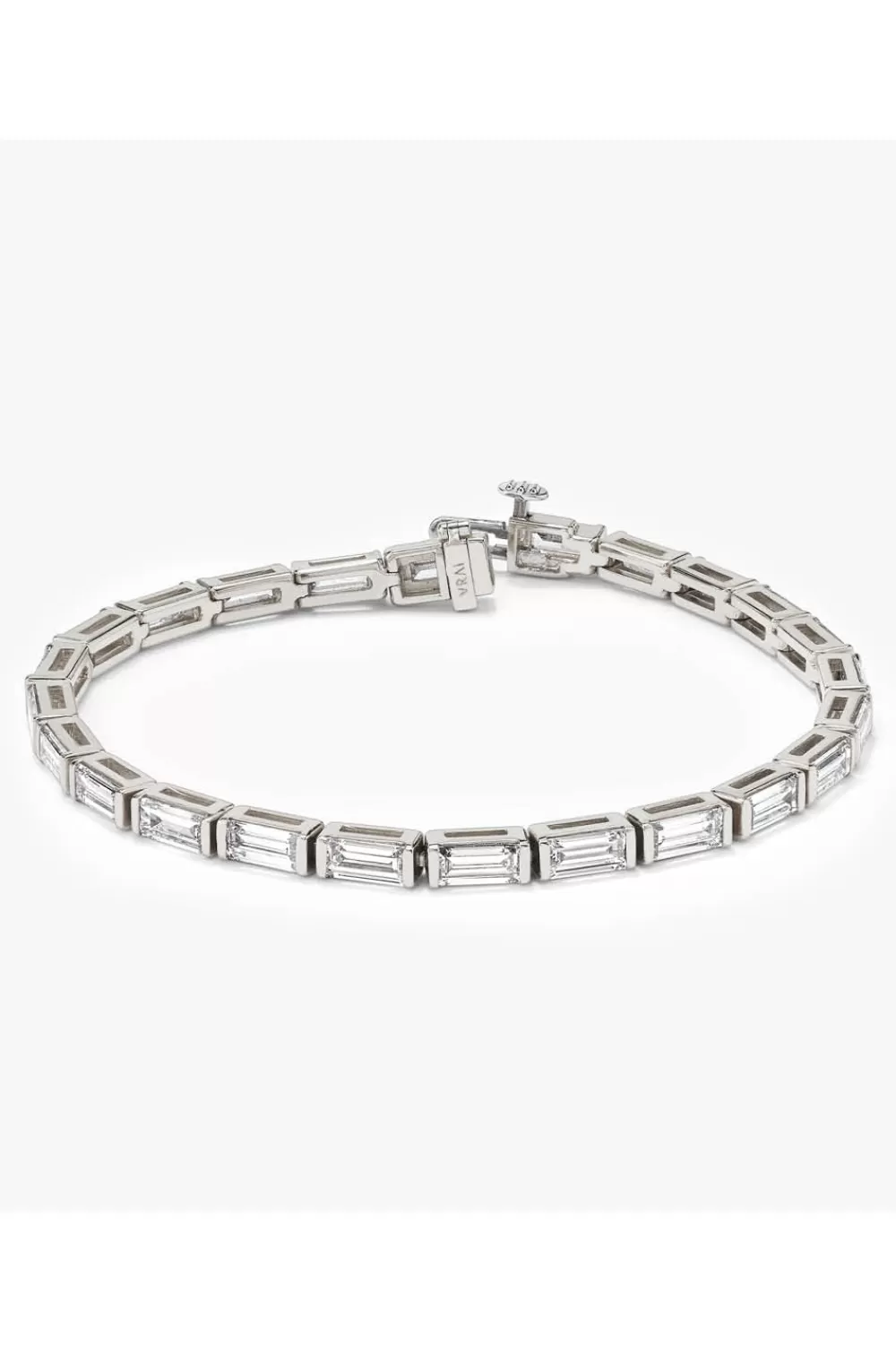 Woman Vrai Fine Jewelry | Baguette Tennis Bracelet In White Gold