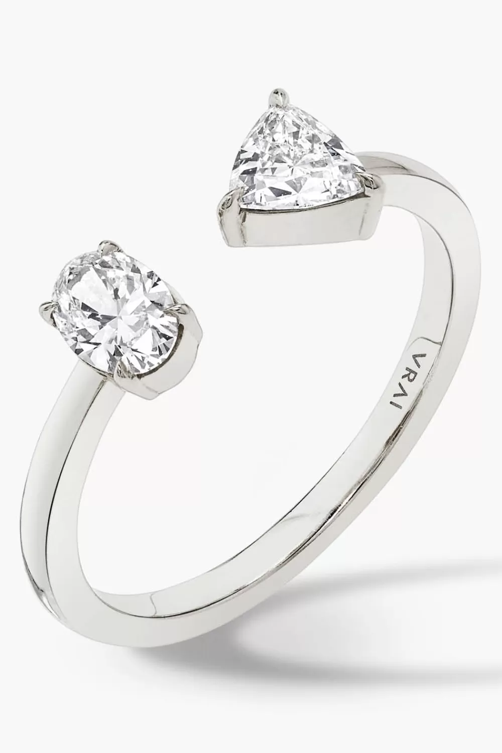 Woman Vrai Fine Jewelry | Mixed Cuff Ring In White Gold