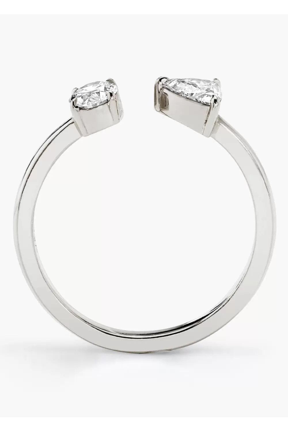 Woman Vrai Fine Jewelry | Mixed Cuff Ring In White Gold