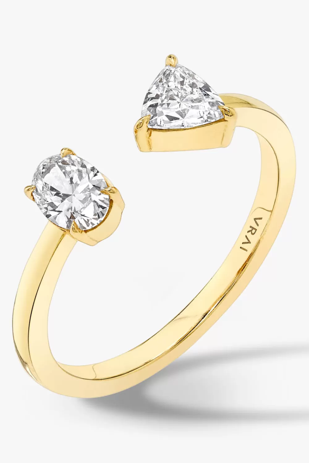 Woman Vrai Fine Jewelry | Mixed Cuff Ring In Yellow Gold