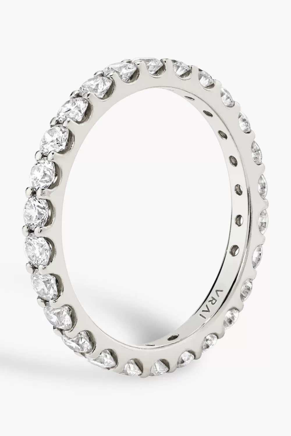 Woman Vrai Fine Jewelry | Round Eternity Band In White Gold