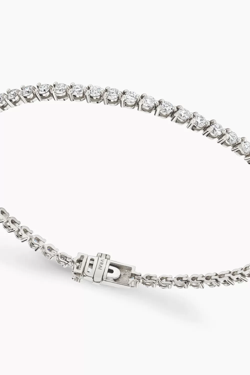 Woman Vrai Fine Jewelry | Round Tennis Bracelet In White Gold