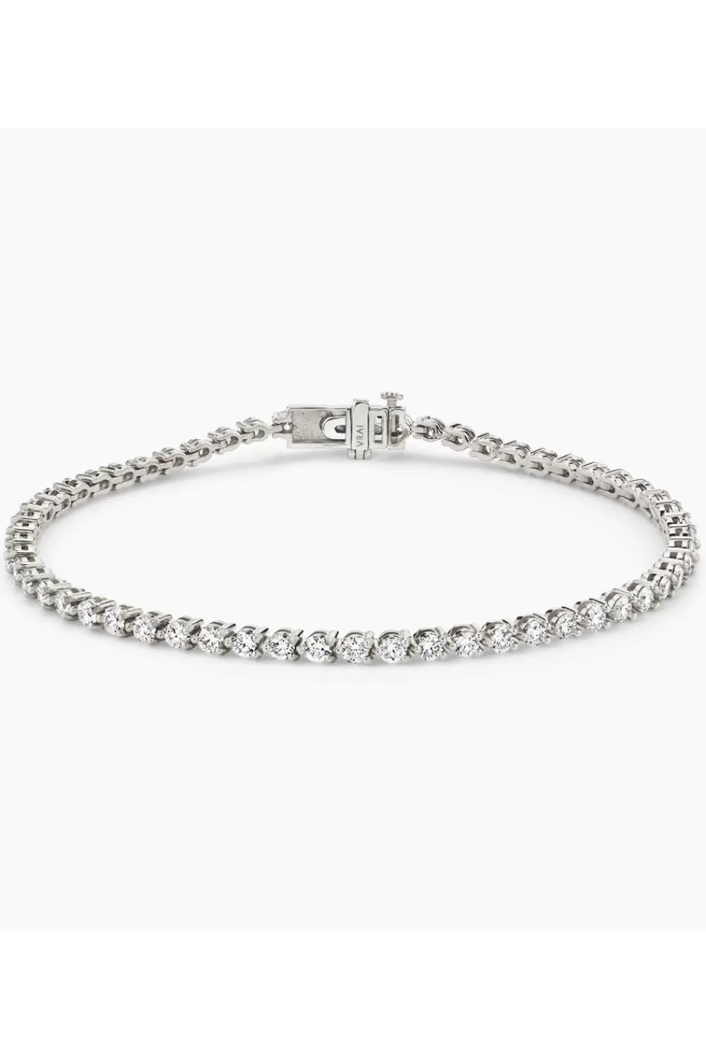 Woman Vrai Fine Jewelry | Round Tennis Bracelet In White Gold