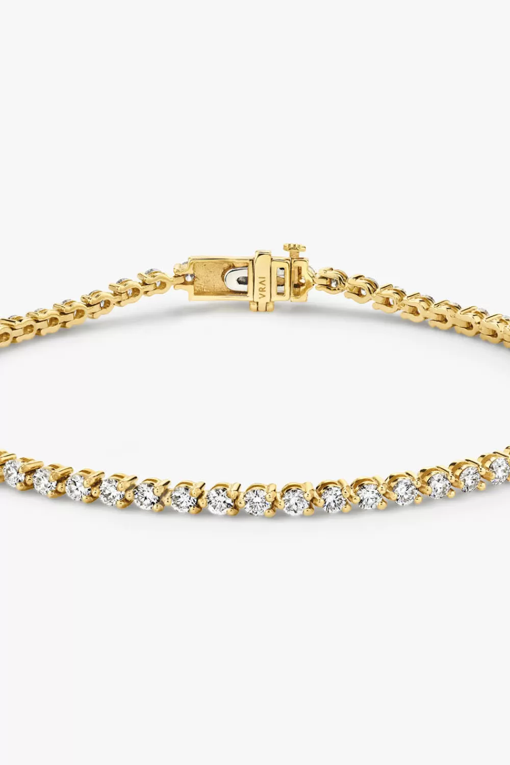 Woman Vrai Fine Jewelry | Round Tennis Bracelet In Yellow Gold