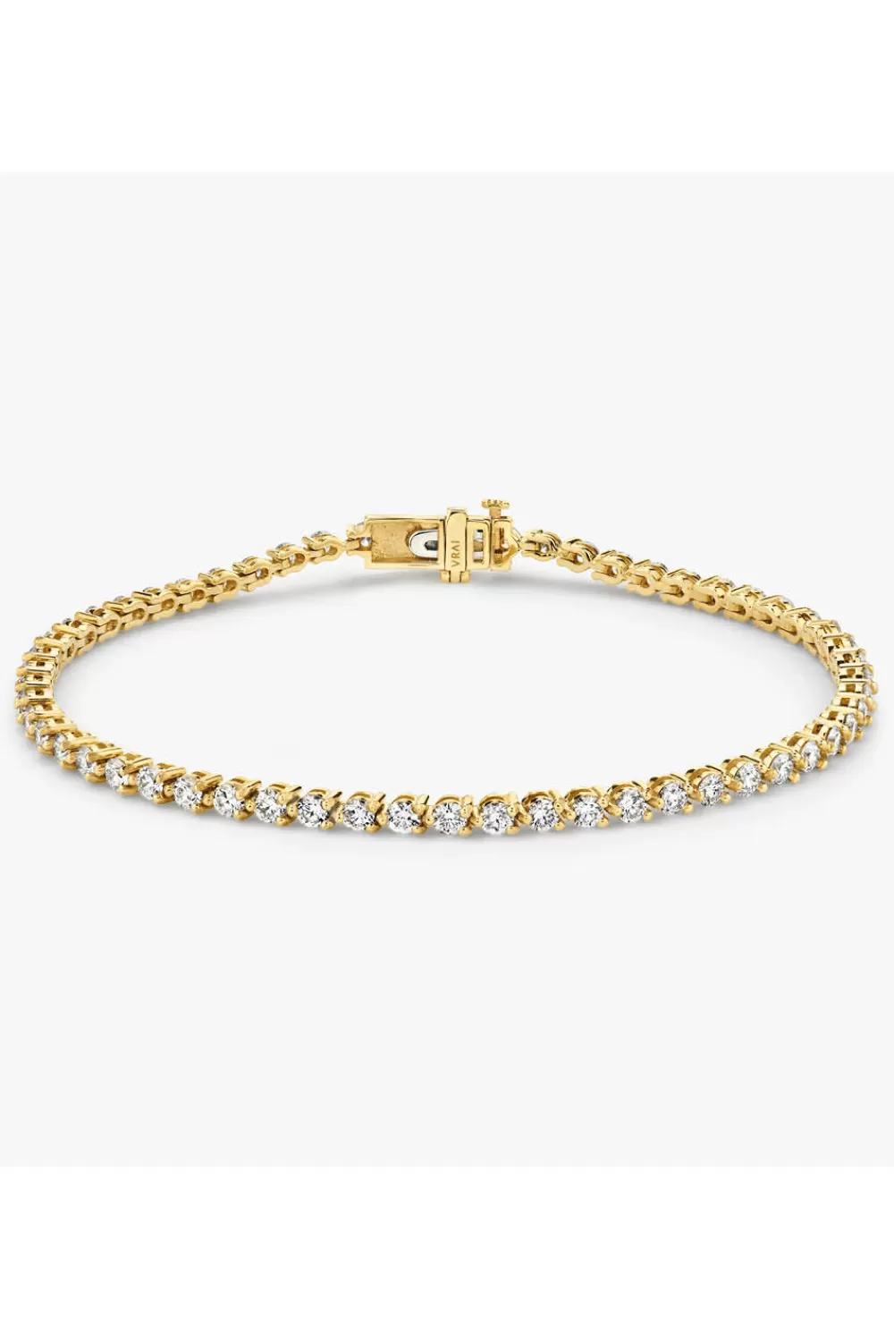 Woman Vrai Fine Jewelry | Round Tennis Bracelet In Yellow Gold