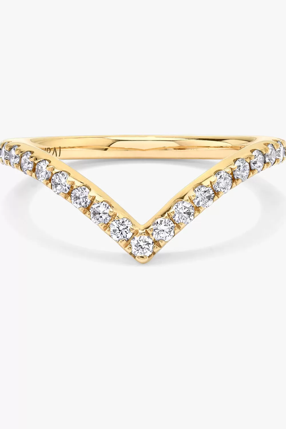 Woman Vrai Fine Jewelry | Signature V Band In Yellow Gold
