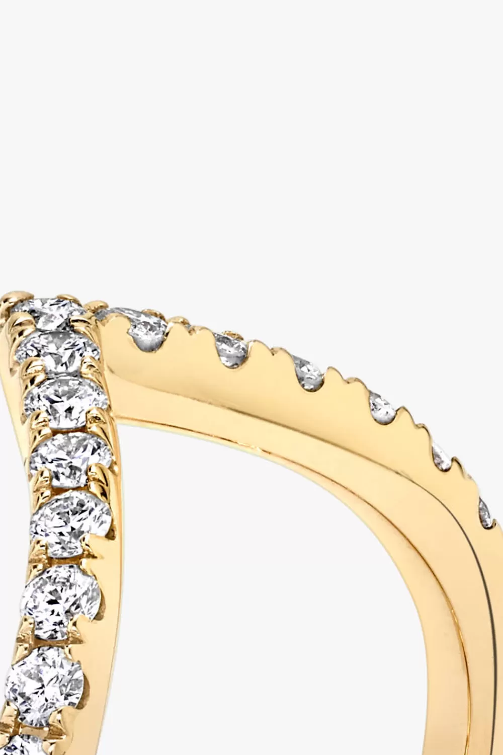 Woman Vrai Fine Jewelry | Signature V Band In Yellow Gold