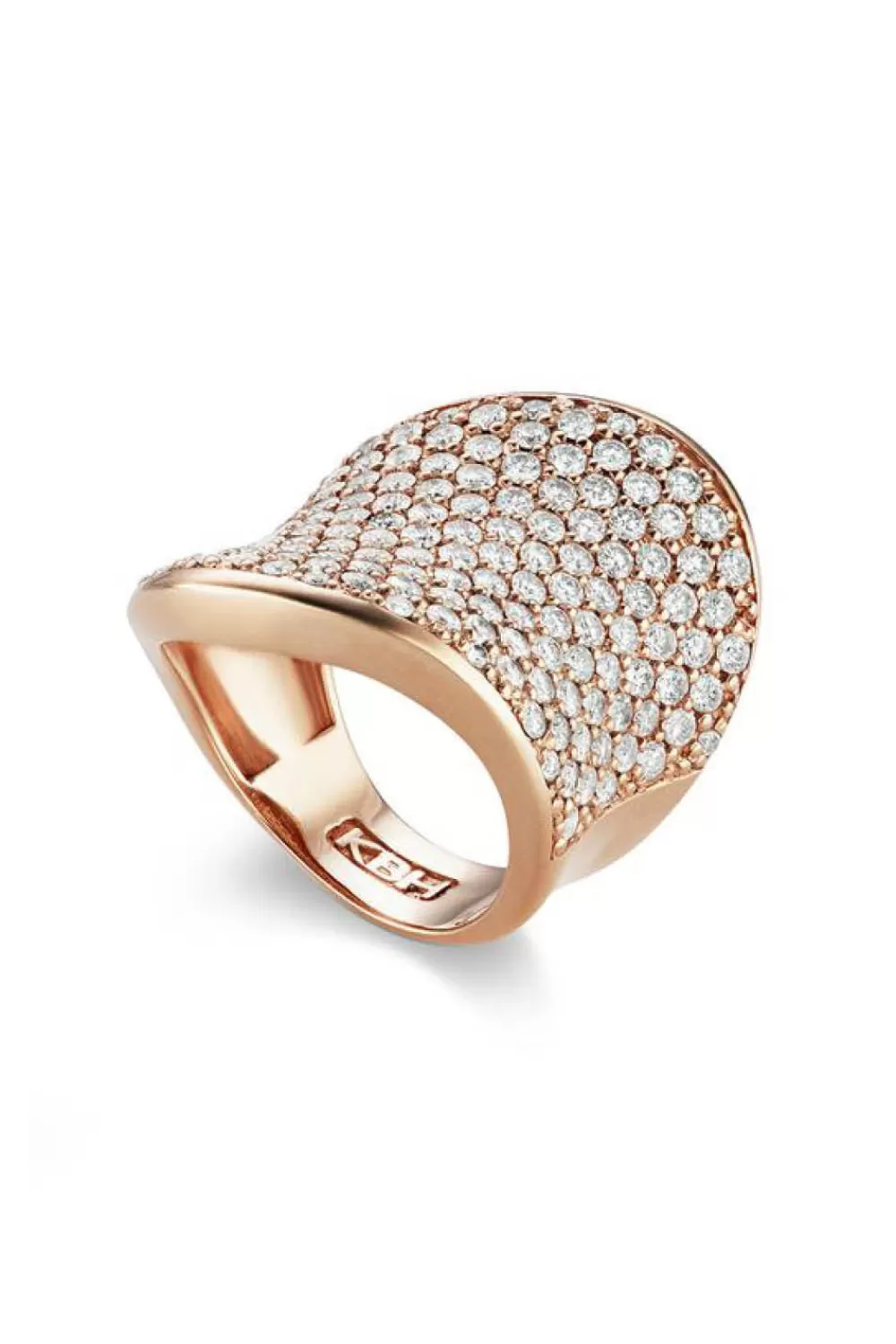 Woman KBH Fine Jewelry | Wave Ring In Rose Gold