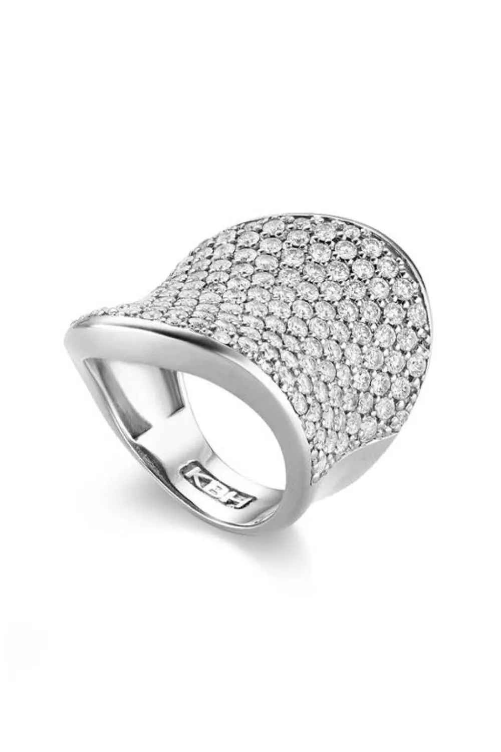 Woman KBH Fine Jewelry | Wave Ring In White Gold