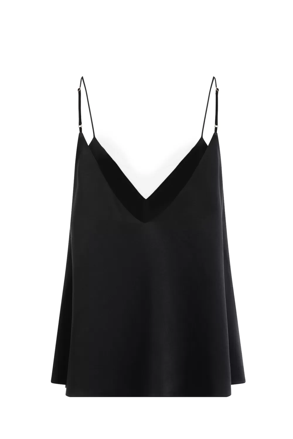 Woman Ethical Kind Tops | White Lotu Double Faced Organic Peace Silk Camisole Black