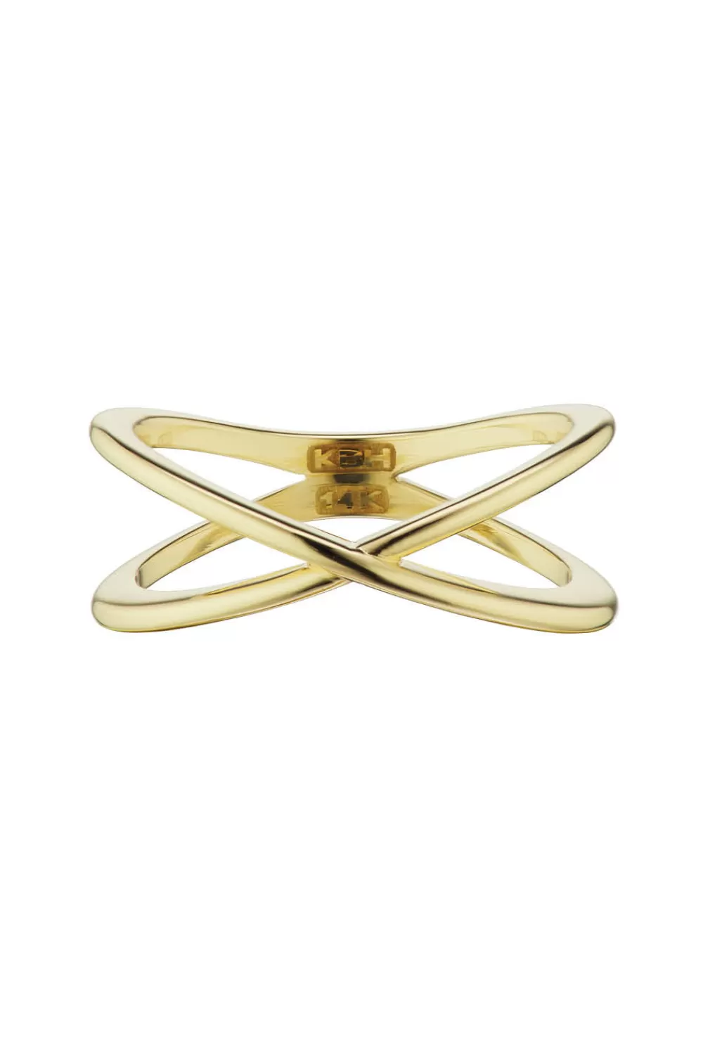 Woman KBH Fine Jewelry | X Ring In Yellow Gold