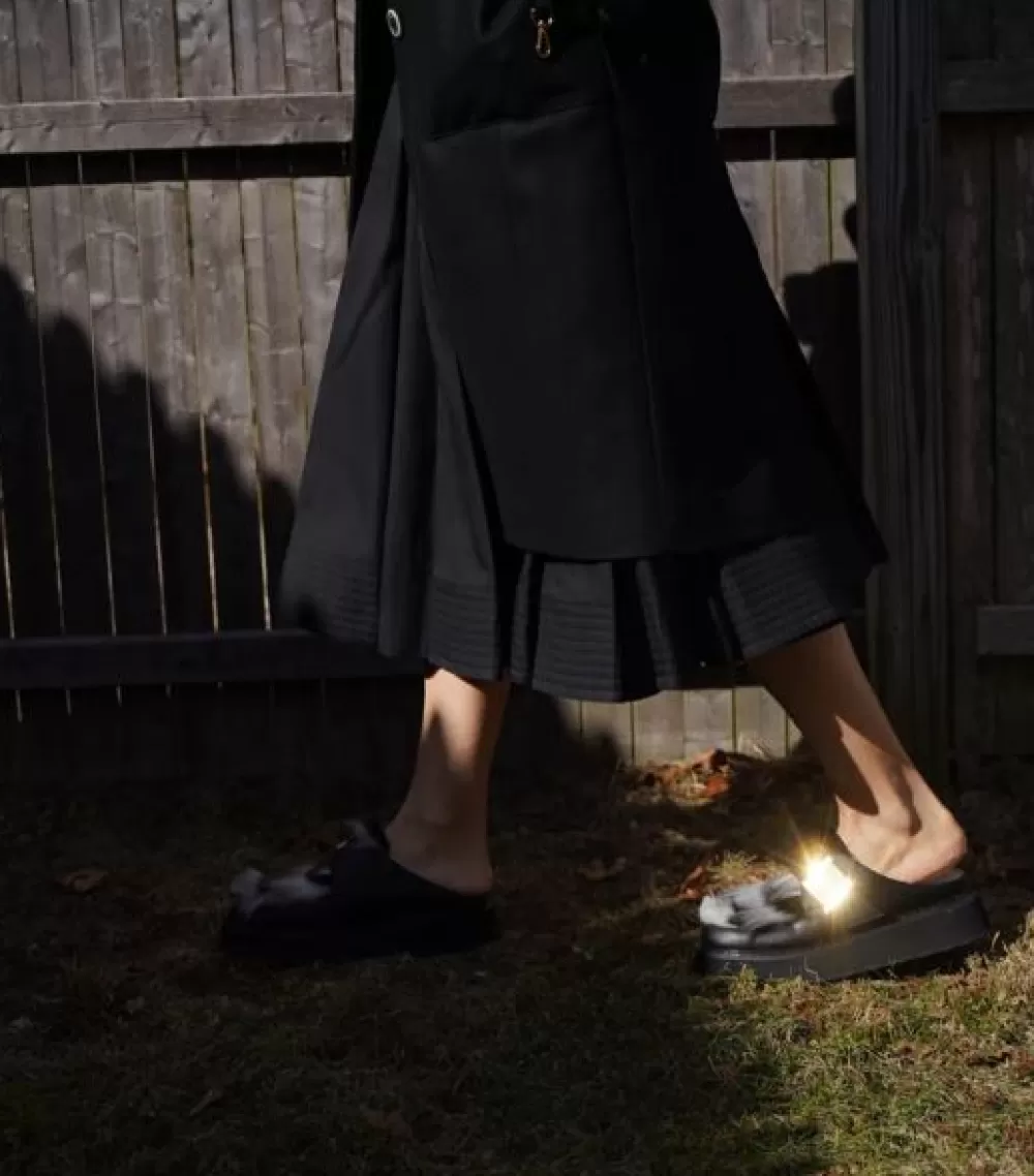 Woman O2monde Shoes | Zeme Black With Vegan Fur